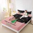 thumbnail image 4 of Homewish Western Black Princess Bed Sheets, Cute Cartoon Girl King Sheets, Teens Kids Girls Women Sheet Set, Lightweight Room Decor, 4pcs, 4 of 7