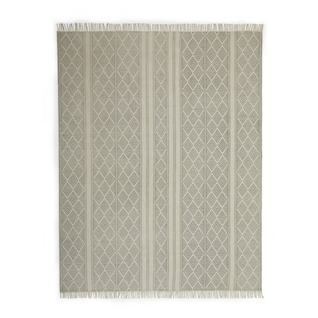 MoDRN Scandinavian Diamond Flat Weave Area Rug