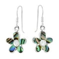 thumbnail image 2 of AeraVida Cute Flower w/ Shell & Abalone Shell Inlay Sterling Silver Dangle Summer Earrings for Female, 2 of 5