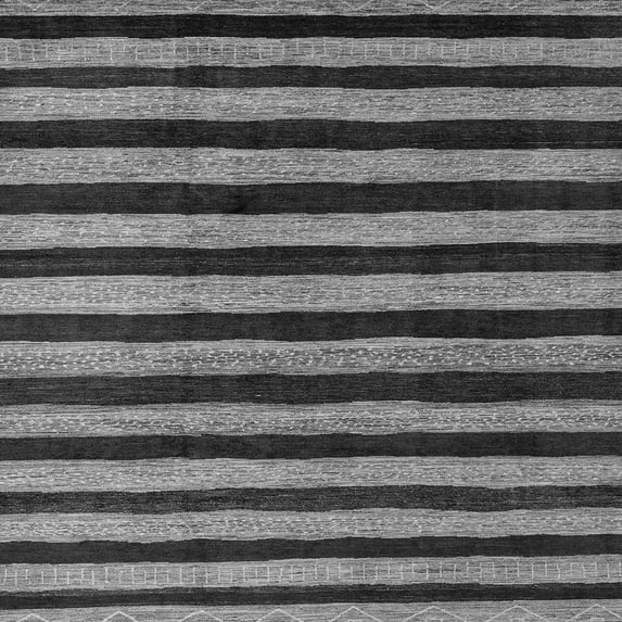 Ahgly Company Indoor Square Oriental Gray Modern Area Rugs, 8' Square