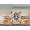 thumbnail image 6 of HeartsAndYou 2.3ct Princess Cut Moissanite Accent Women Engagement Ring for Women 18k White Gold over Silver, 6 of 8