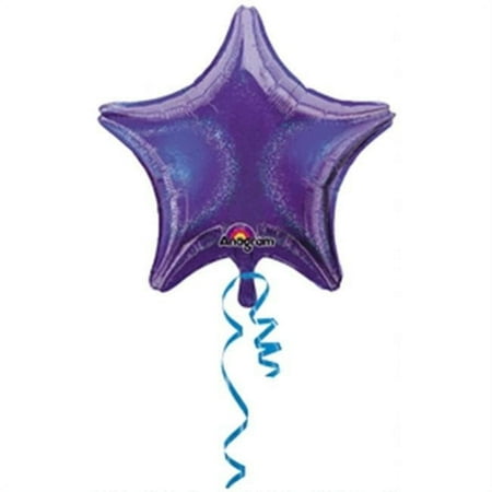 Anagram 56474 32 in. Purple Dazzler Star Foil Balloon