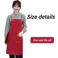 thumbnail image 4 of Delantal de chef para hombres y mujeres, delantal de trabajo de lona ajustable con espalda cruzada, delantal con pechera para cocinar en la cocina, delantales para asar a la parrilla, 4 of 7