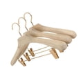 thumbnail image 1 of Wooden Pants Hanger with Clips Camphor Wood Suit Hangers for Wardrobe Organization  1PCS, 1 of 8