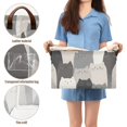 thumbnail image 5 of Yayeee Foldable Storage Basket for Shelves with Handles Waterproof Cloth Bins, Gray Cute Cats, 5 of 7