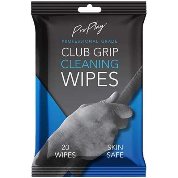 ProPlay Golf Club Grip Cleaning Wipes White Disposable, 1 Pack of 20 Count