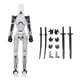 thumbnail image 3 of Figura de acción de maniquí 3D de robot multiarticulado móvil 13 (transparente) negro, 3 of 5