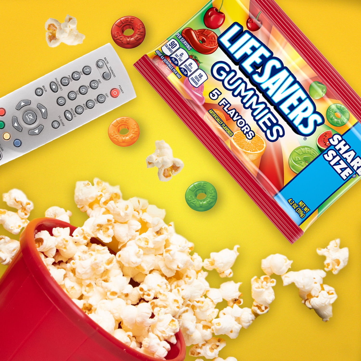 Life Savers Original 5 Flavors Gummy Candy, Share Size - 15 Ct Box