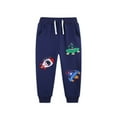 thumbnail image 2 of Bellafa Toddler Boy Sports Pants Casual Cotton Sweatpants Dinosaur Graphic Kids Active Jogger Pants For 2-7T Child, 2 of 8