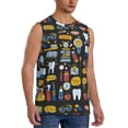 thumbnail image 2 of Bingfone Teeth Pattern Men's Tank Tops Workout Sleeveless Tee Shirts Running Beach Tanks for Men-Small, 2 of 8