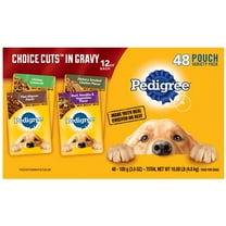 Pedigree Choice Cuts In Gravy Wet Dog Food Variety Pack, 3.5 Oz Pouches (48 Pack)
