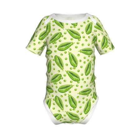 

Coaee Green Peas for Soft Baby Short-Sleeve Bodysuit Baby Climbing Clothes Baby Girls Boys Bodysuit Romper-18 Months