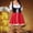 Red, variant on Womens Bavarian Dirndl Dress, Short Sleeve Traditional Oktoberfest Party Gown Red XL