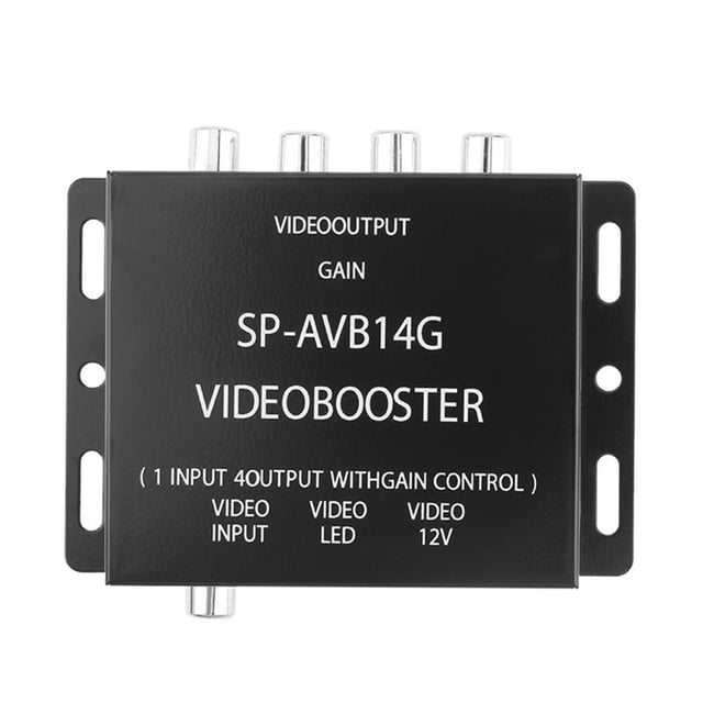 MesaSe Car DVD Video Booster Amplifier Splitter Box 12V Video Splitter Auto Accessories