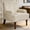 Beige, variant on Shaiailed 27" Wide Dark Gray Accent Chair,Modern Decorative Chairs with Corduroy Fabric,Upholstered Accent Chair with Solid Wood Legs,Bedside Chairs for Living Room