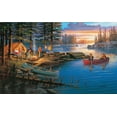 thumbnail image 2 of SUNSOUT INC - Campfire Memories - 1000 pc Jigsaw Puzzle by Artist: Ken Zylla - Finished Size 19" x 30" Nature - MPN# 37739, 2 of 5