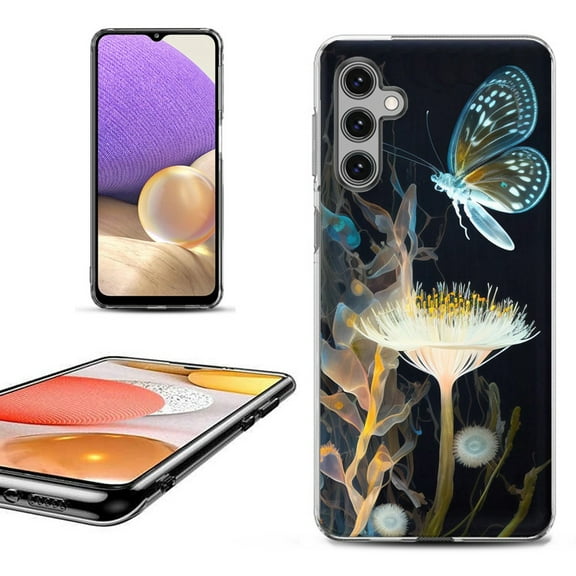 OneToughShield ® for Samsung Galaxy A14 5G Phone Case, Fashion Cover Case - Butterfly Translucent
