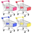 thumbnail image 1 of Mini Chariot de Supermarché, 4 Pcs Mini Chariot de Supermarché Chariot Utilitaire de Supermarché Jouet de Rangement à la Mode, 1 of 6