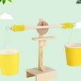 Sarasara 1PC Wood DIY Balance Scale Science Toy Scientific Balancing