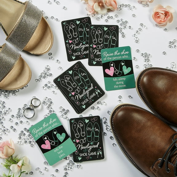 Fun Express 2 1/2" x 3 1/2" The Newlywed Wedding Shoes Card Game - 24 Pieces