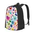 thumbnail image 2 of LNWH Lightweight Backpack, Spring Daisy Abstract Flowers Pattern Casual Backpack Men Outdoor Student Bag Travel Computer Bag, 2 of 8