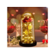 thumbnail image 2 of Rosa Eterna De Bella Y Bestia De Oro 24k Para San Valentín Xtellar rojo, 2 of 3