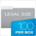 thumbnail image 5 of Interior File Folders, 1/3-Cut Tabs, Legal Size, Gray, 100/Box, 5 of 6