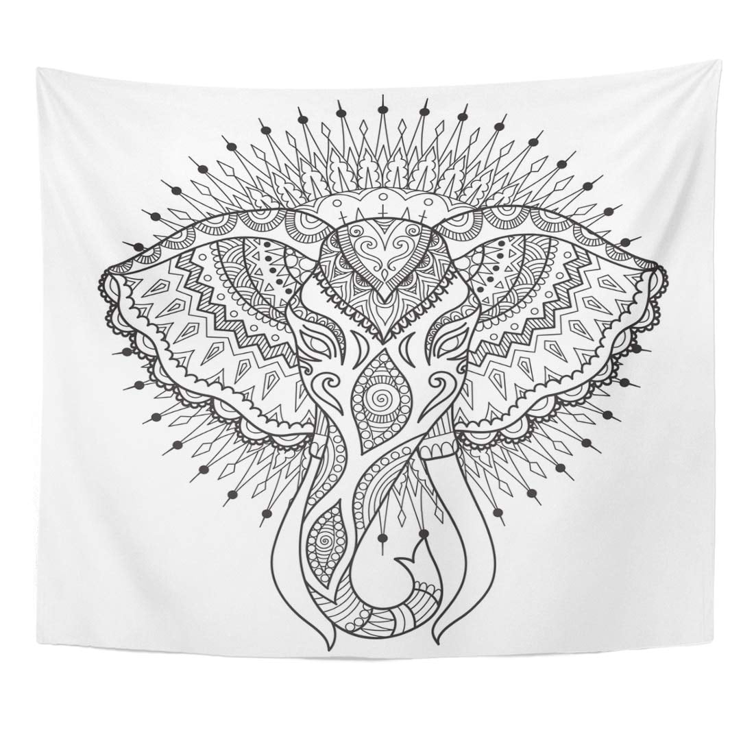 Mandala elephant wall art hotsell