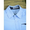 thumbnail image 5 of Eandarui Boys Solid Color Dress Shirt Versatile Turndown Collar Button-Down T-Shirts Formal School Blue 120, 5 of 7