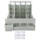 thumbnail image 1 of Organizador de archivos de escritorio, 4 compartimentos verticales, archivador de escritorio de plástico hueco grueso para oficina familiar Shcool, 1 of 5