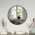 thumbnail image 4 of Emma + Oliver 27.5" Round Wall Mirror with Brushed Bronze Metal Frame, Silver Backing for Clarity and Shatterproof Glass for Entryways, Bathrooms & More, 4 of 12