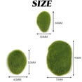 thumbnail image 2 of RONYOUNG 30 piedras artificiales de musgo de 3 tamaños, piedras cubiertas de musgo verde sintético, bolas de musgo verde, decoración decorativa de musgo falso para jardines de hadas, arreglos florales, 2 of 4