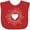 Red, variant on Inktastic Heart Valentine Day Girls Girls Baby Bib