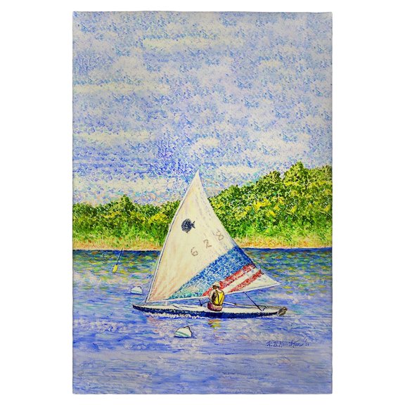 Betsy Drake Interiors Sunfish Sailing Guest Towel