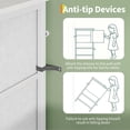 thumbnail image 4 of Mueble para TV con 9 Cajones de Tela, Organizador de Almacenaje para Sala, Estructura Metálica y Madera, Moderno, color blanco, 4 of 9