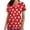 01 Red 1, variant on Fewfanhot Womens Tops Valentine Scrub Tops Women V-Neck Short Sleeve Holiday Themed Heart Scrubs