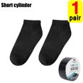 thumbnail image 1 of Disposable Travel Socks for Men Women Washable Compression Socks One Time Portable Compression Cotton Sock for Business Trips gray-1pair, 1 of 6