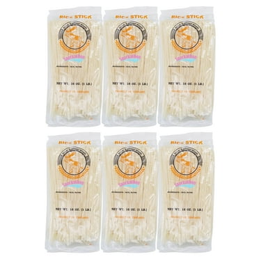 Pad Thai Rice Stick Noodles, 1mm Width, Pack of 6 (16 Ounce each)