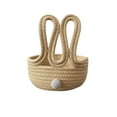thumbnail image 7 of Easter Bunny Storage Basket, Rabbit Ear Cotton Rope Bin with Pom Pom, Decorative Organizer for Easter Decor, Cosmetics, Keys, Snacks - Cute Spring Home & Holiday Decor, 7 of 7