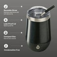 thumbnail image 2 of TAL Stainless Steel Wine Tumbler with Straw 16oz, Black Shimmer, 2 of 5