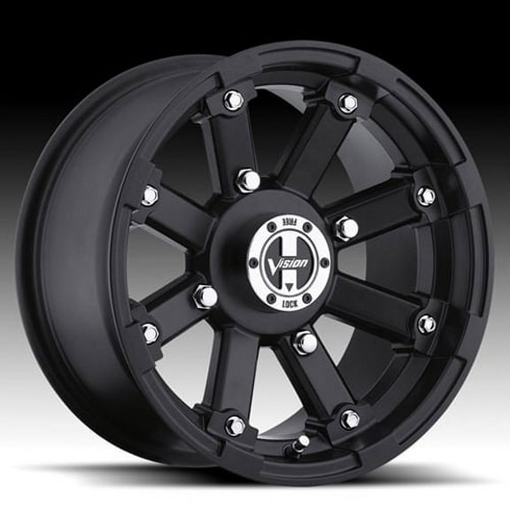 12x7 Vision 393 Lockout Matte Black UTV Wheel 4x156 (2.5mm)