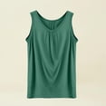 thumbnail image 5 of Tiqkatyck Tank Tops for Women Trendy Women's Spring and Summer Camisole Loose Pleated Sleeveless Top Sleeveless Basic Shirt Sleeveless Tunic Tops Summer Tops for Women Green XXXXXL, 5 of 6