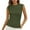 Olive Green, variant on Wyobmus Women's High Neck Tank Top 2025 Trendy Summer Casual Ribbed Knit Slim Fit Tunic Basic Textured Crewneck Sleeveless Shirts S-2X Navy