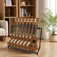 thumbnail image 4 of EDTara 7 Guitar Floor Stand, Foldable Multi Guitar Storage Rack with No-Slip Rubber Padding for Band or Studio Use, 4 of 7
