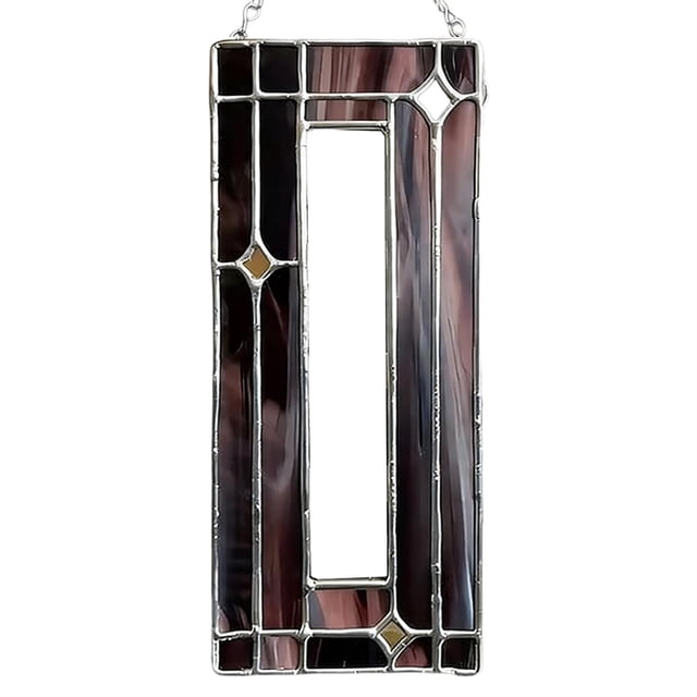 Handmade Stained Glass Photobooth Frame, Vertical Hanging Photo Strip Frame, Copper Foil Glass Picture Frame for Memory Display (#C)