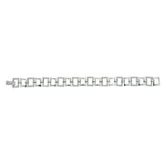 Decadence Sterling Silver Rectangle Link Bracelet