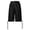 c01Black, variant on Men's Solid Color Medium Length Casual Pants Vintage Performance Suit Strapped Men's Quarter Pants Black S