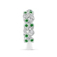 thumbnail image 4 of ANGARA Natural Nature Inspired Round Emerald & Diamond Vine Ring in 14K White Gold for Women (Size-1.3mm) | May Birthstone, Birthday, Anniversary, Jewelry Gift for Women | Natural Emerald Ring, 4 of 11