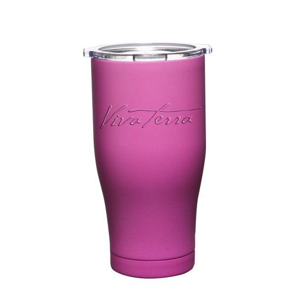 Cypress Home Pink Viva Terra Stainless Steel Travel Beverage Cup, 24 ounces