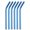 Blue, variant on 6Pack Reusable Metal Straws, 9.5" Stainless Steel Drinking Straw (0.5" Wide, Bent, Purple)